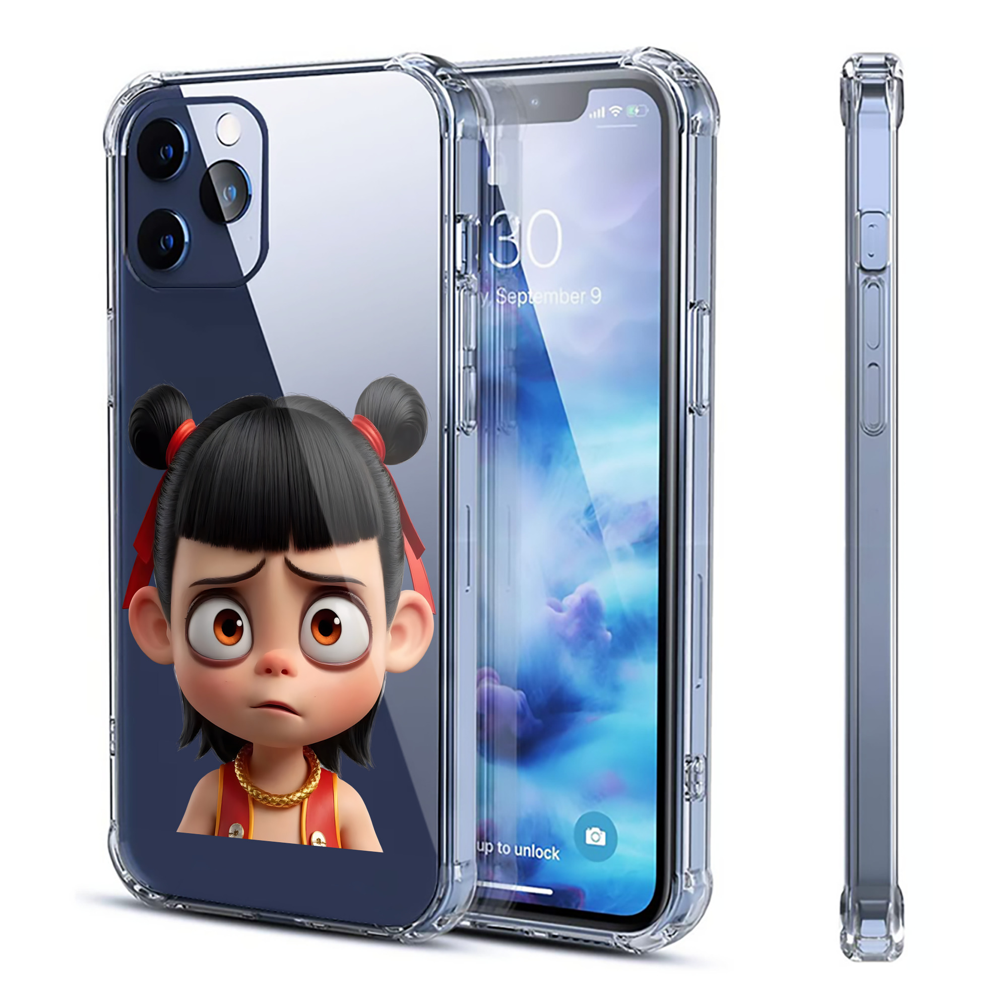 （画像用） Ne Zha 2 ナタ 魔童の大暴れ 【iPhone 12シリーズ対応】透明スマホケース（クリアソフトケース）